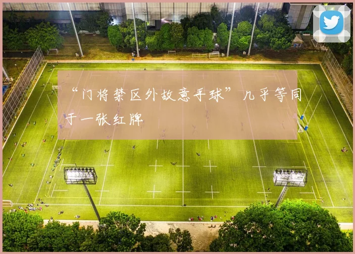“门将禁区外故意手球”几乎等同于一张红牌